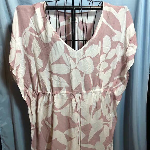 NWT POOLSIDE PARADISO Islander Coverup Tassel Floral Mauve M/L #KD - Picture 1 of 5